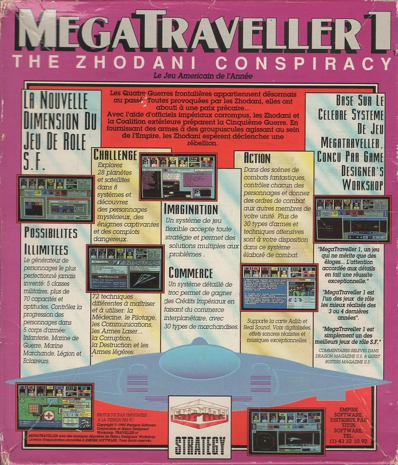 MegaTraveller 1: The Zhodani Conspiracy box back