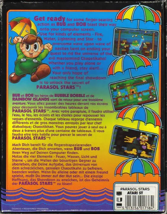 Parasol Stars: Rainbow Islands 2 box back
