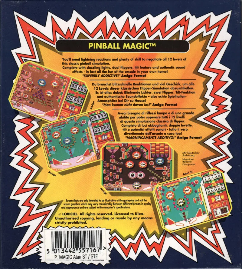 Pinball Magic box back
