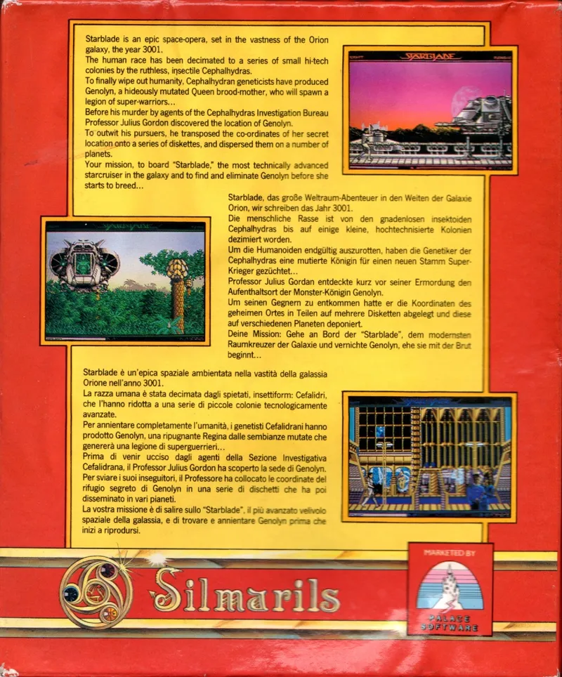 Starblade box back