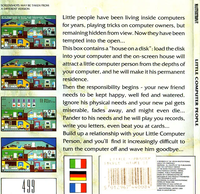 Little Computer People box back