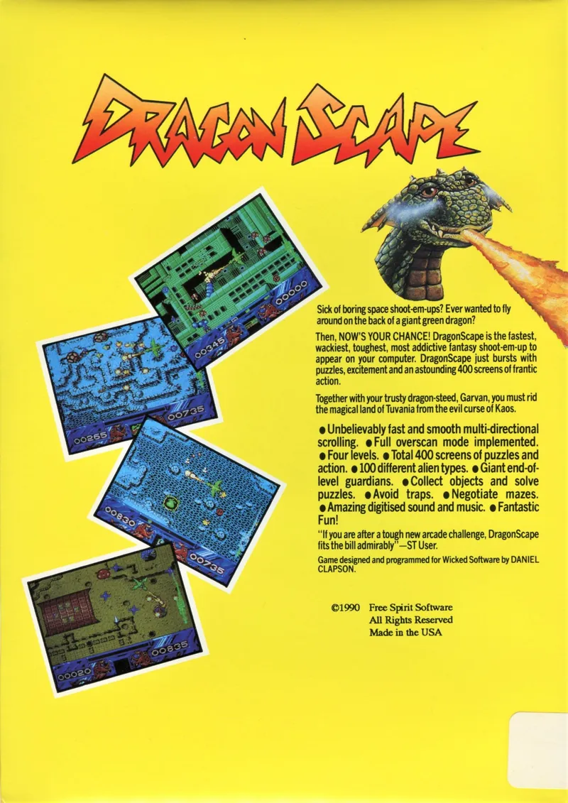Dragon Scape box back