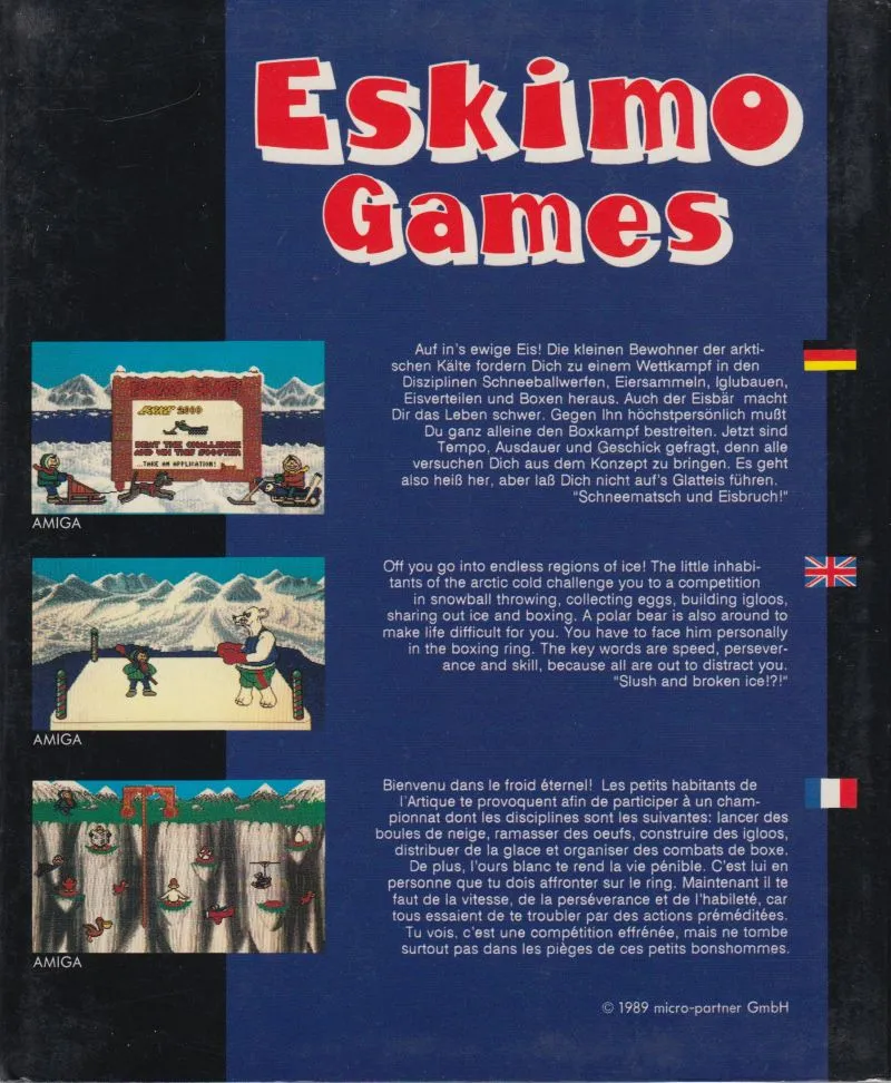 Eskimo Games box back