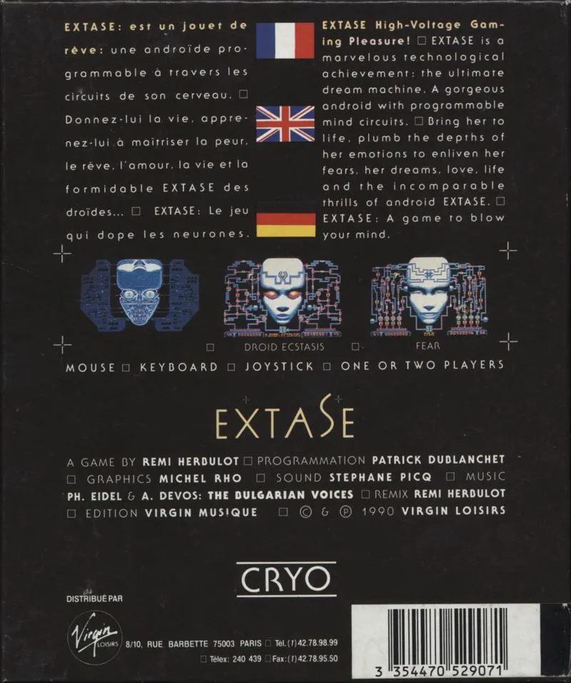 Extase box back