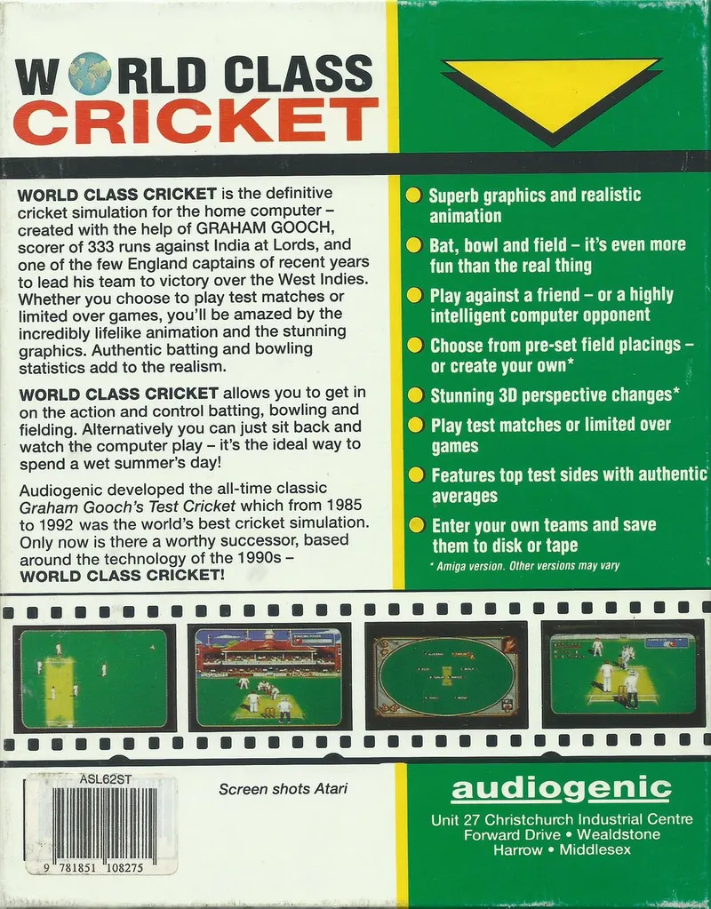 Graham Gooch World Class Cricket box back
