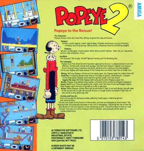 Popeye 2 box back
