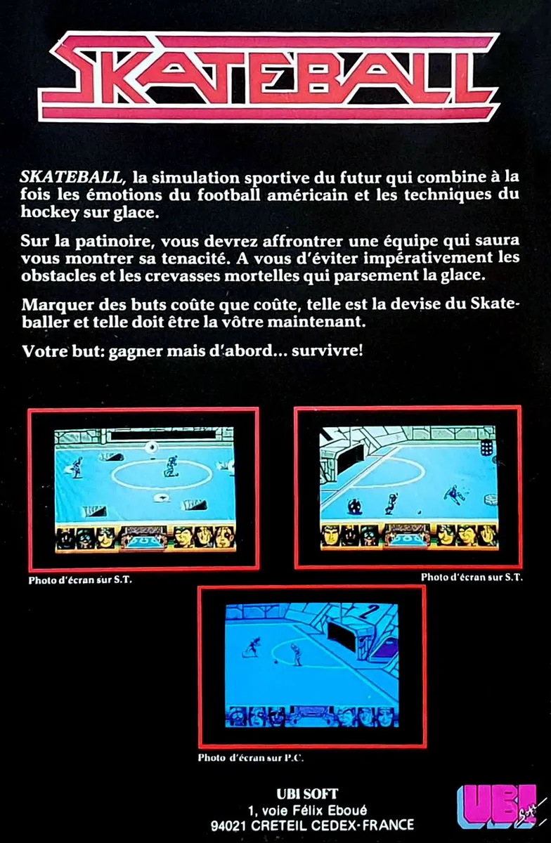 Skateball box back