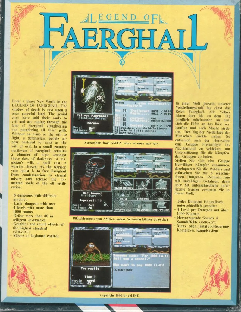 Legend of Faerghail box back