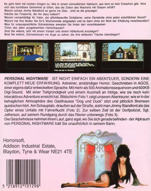 Personal Nightmare box back