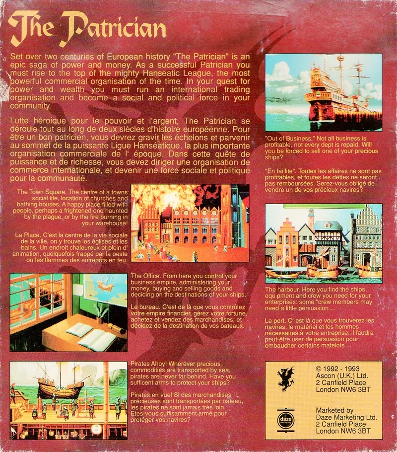 Patrician, The box back