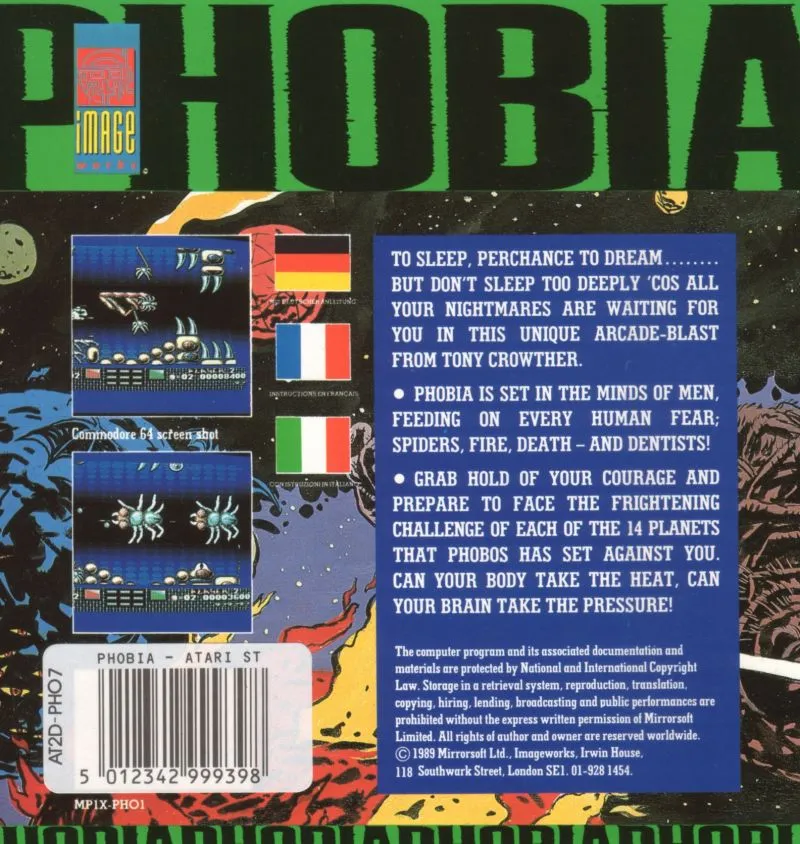 Phobia box back