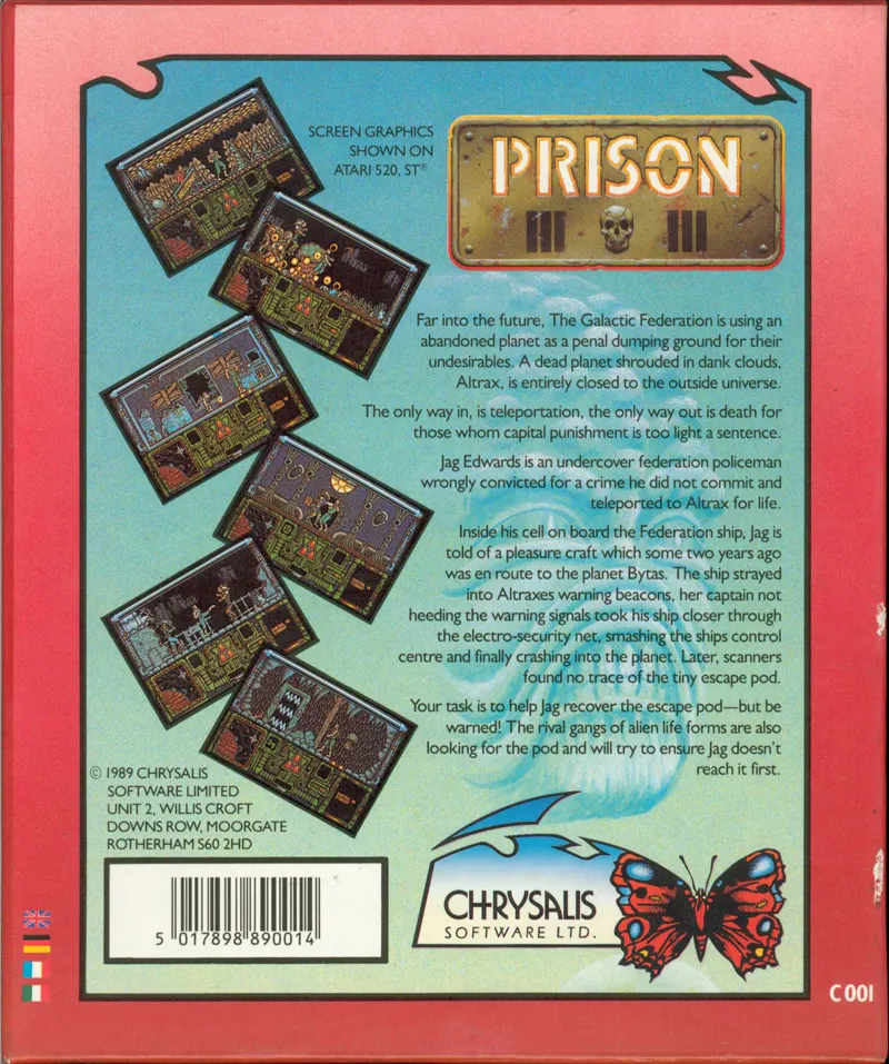 Prison box back