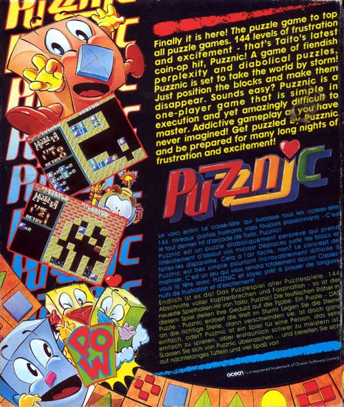 Puzznic box back