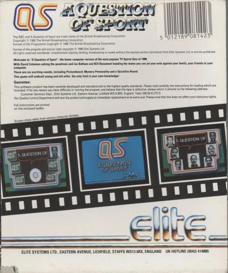 A Question of Sport box back