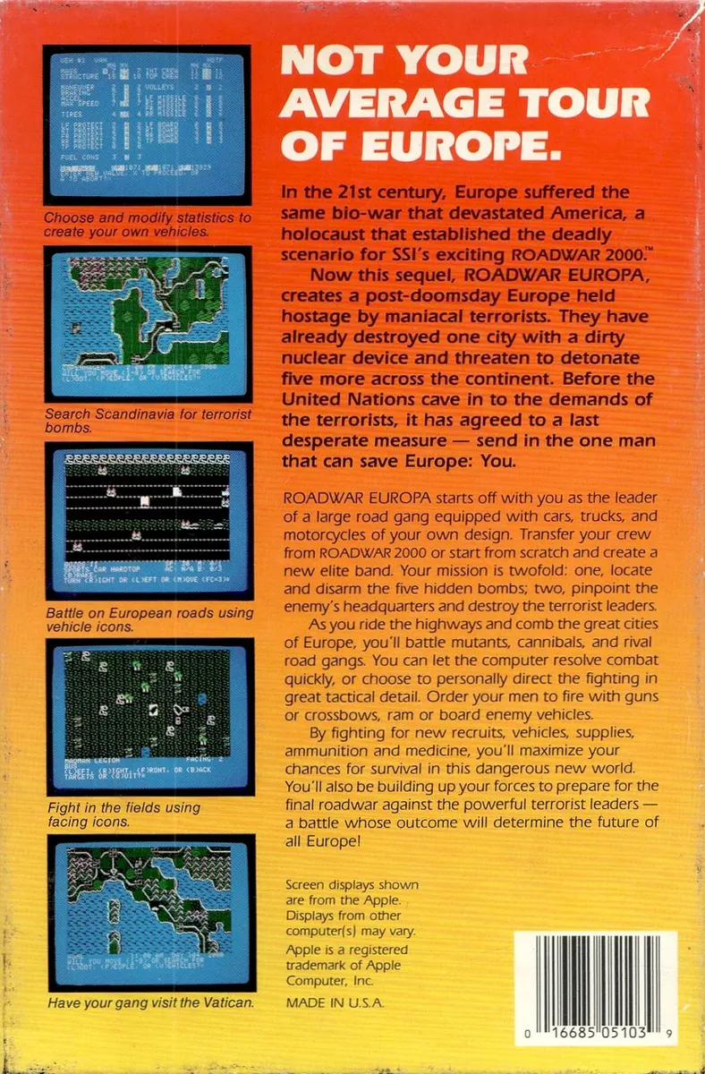 Roadwar Europa box back