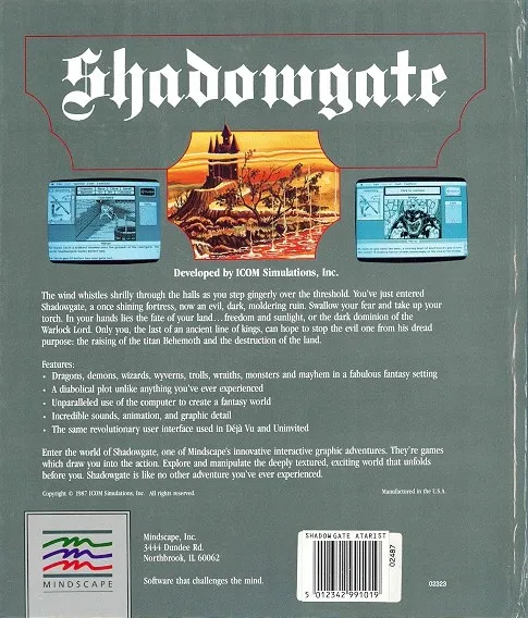 Shadowgate box back