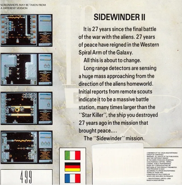 SideWinder II box back