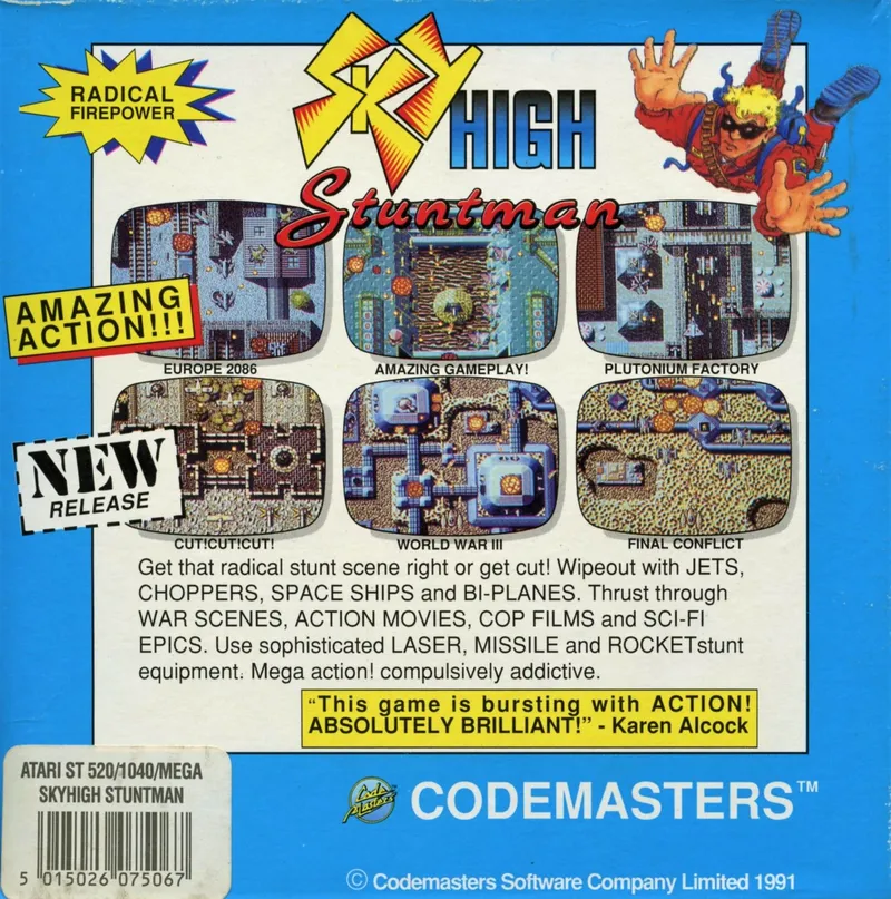 Sky High Stuntman box back