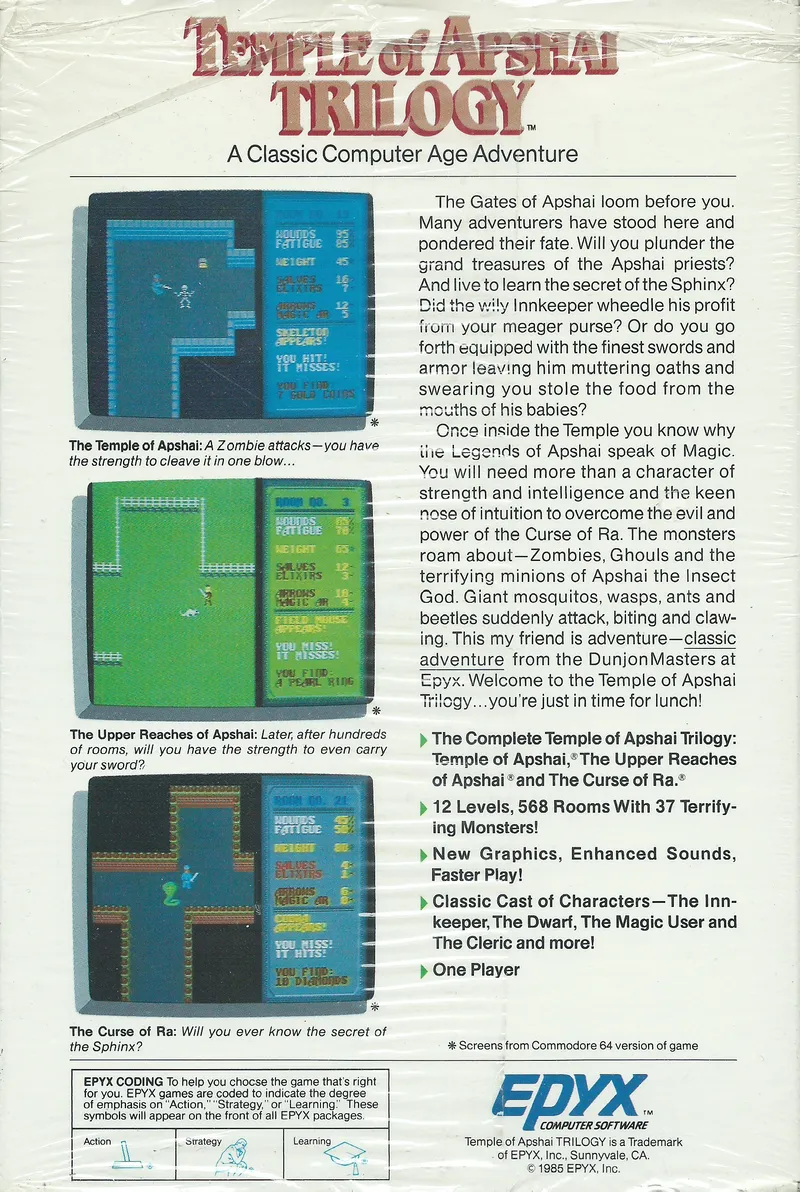 Temple of Apshai Trilogy box back