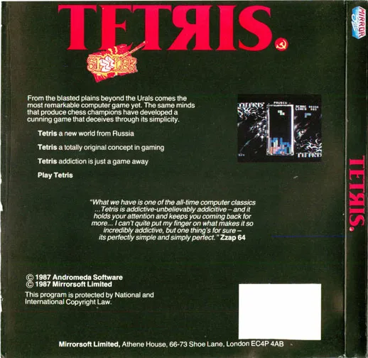 Tetris box back