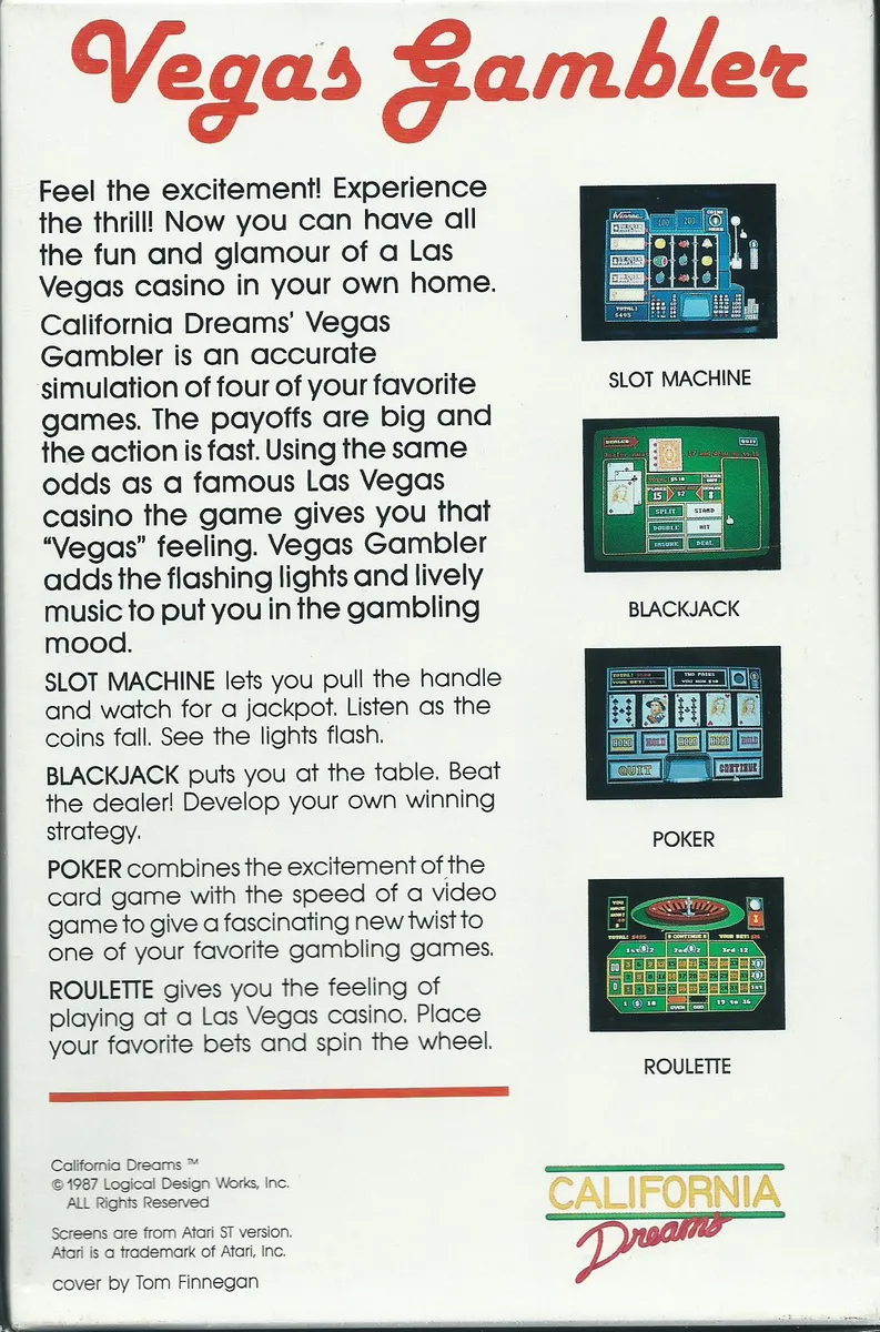 Vegas Gambler box back