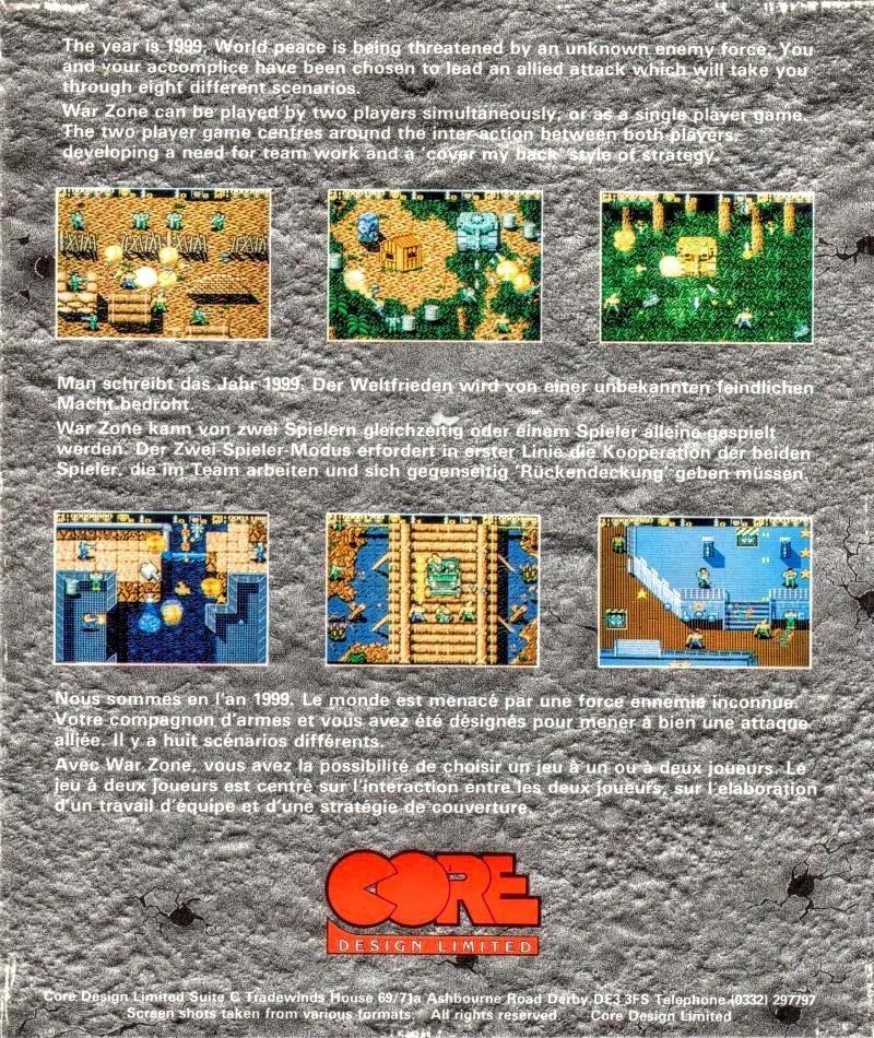 War Zone box back