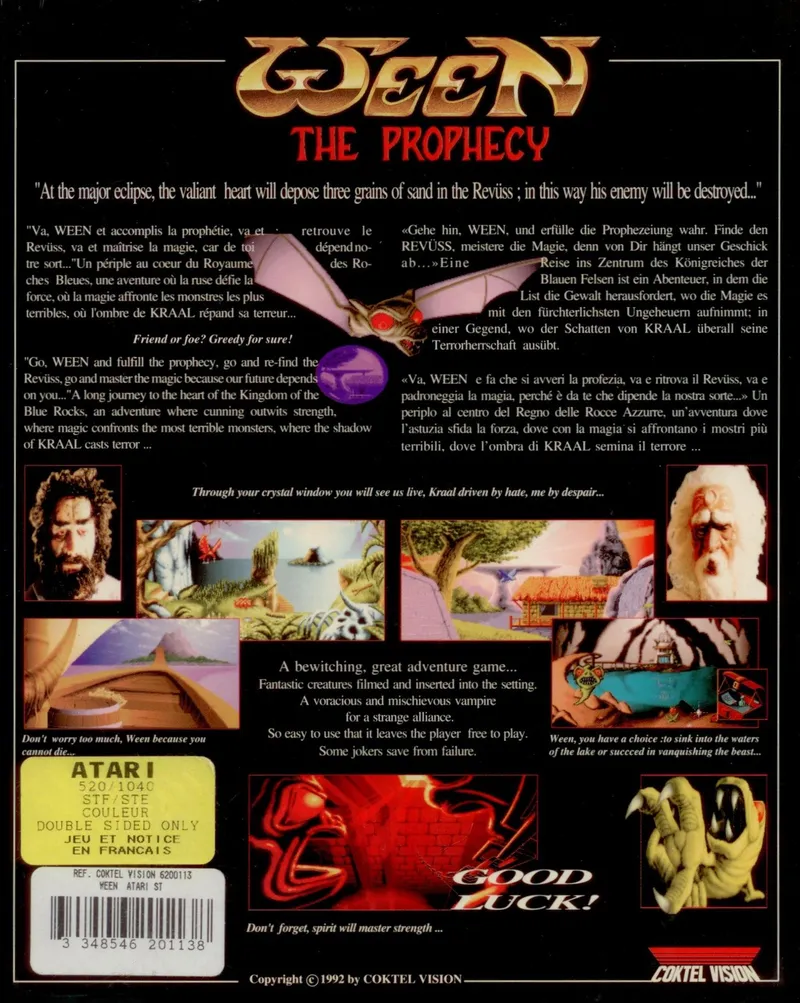 Ween: The Prophecy box back