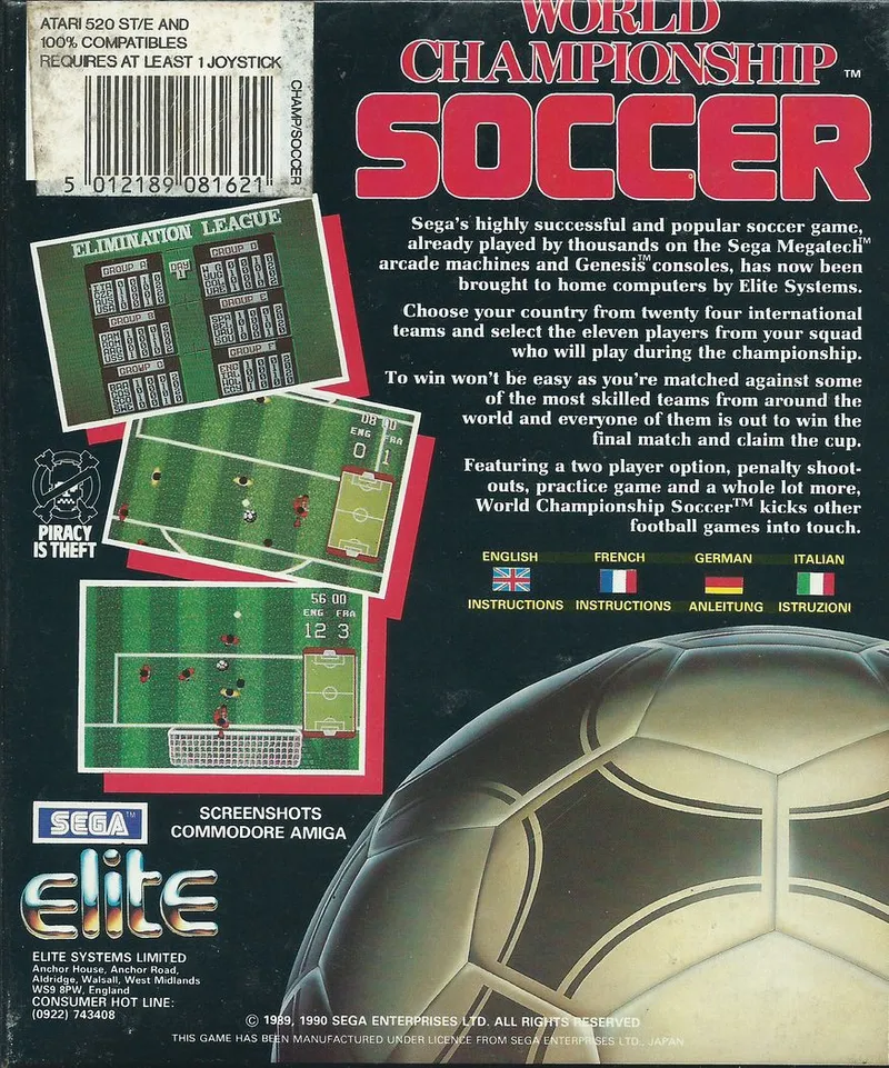 World Championship Soccer box back