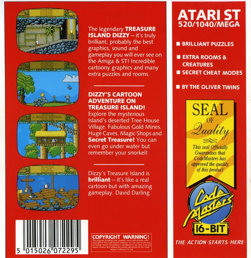 Treasure Island Dizzy box back