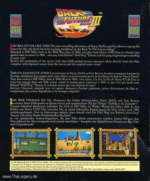 Back To The Future III box back