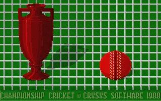 Championship Cricket title screen