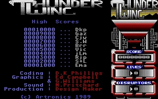 ThunderWing title screen