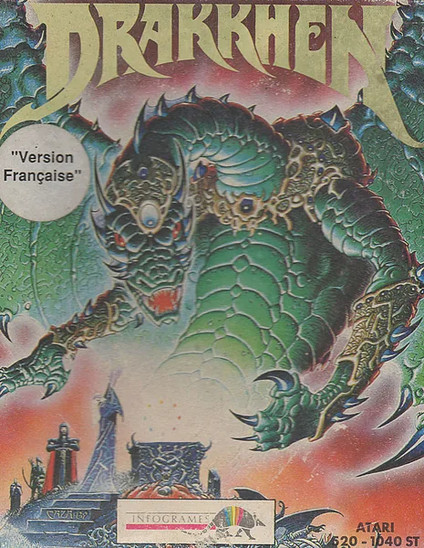Drakkhen v1.1 cover art for Atari ST