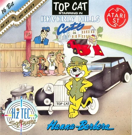Top Cat Starring in Beverly Hills Cats cover art for Atari ST