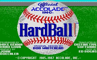 HardBall! (Europe) (Compilation - Accolade All Time Favourites) title screen