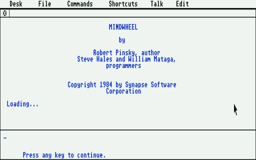 Mindwheel title screen