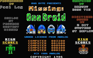 Missing - One Droid title screen