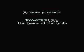 Powerplay - The Game of the Gods title screen