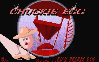 Chuckie Egg title screen