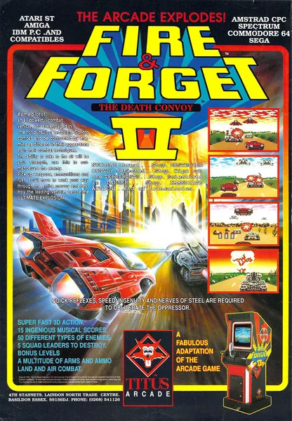 Fire and Forget II - The Death Convoy cover art for Atari ST