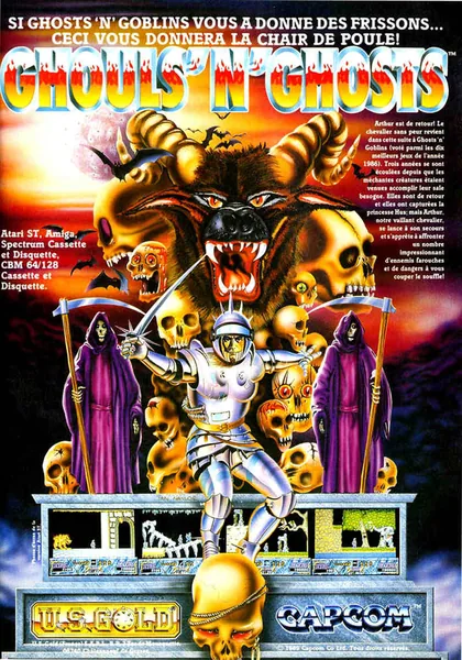 Ghouls 'n' Ghosts (Europe) (Compilation - Les Chevaliers) cover art for Atari ST