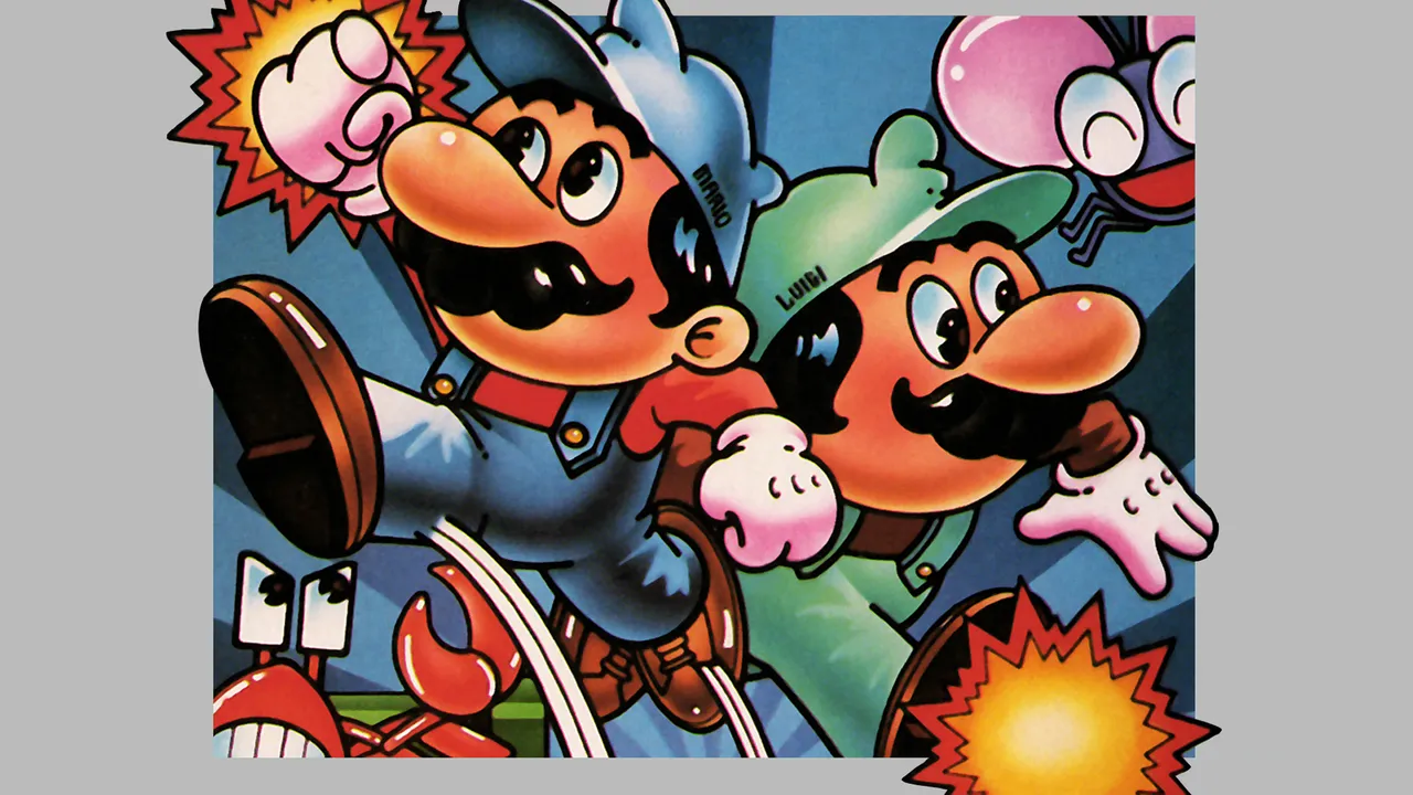 Backdrop artwork for Mario Bros.