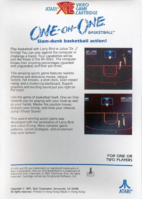 One-on-One Basketball box back