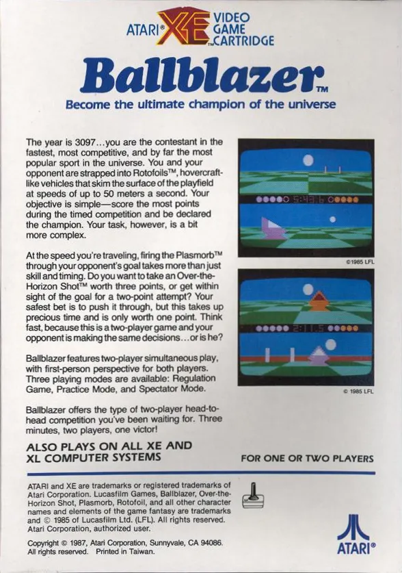Ballblazer box back