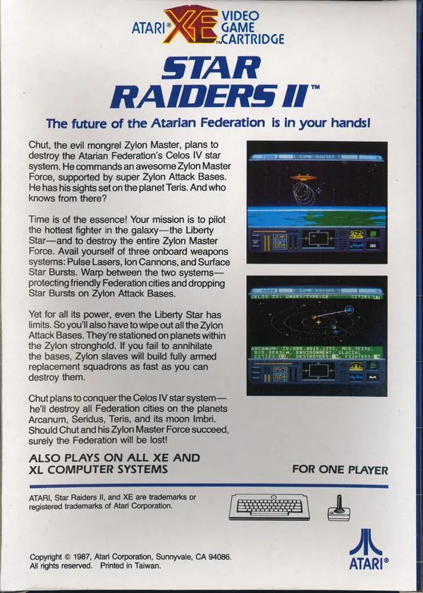 Star Raiders II box back