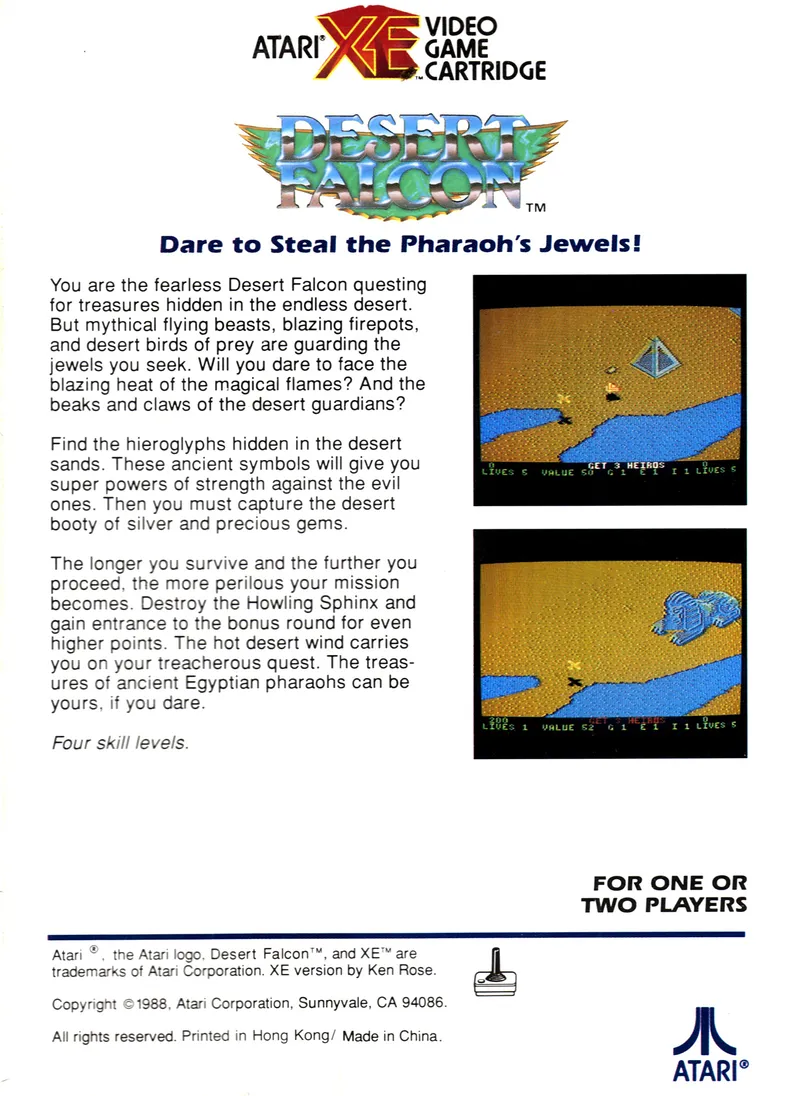 Desert Falcon box back