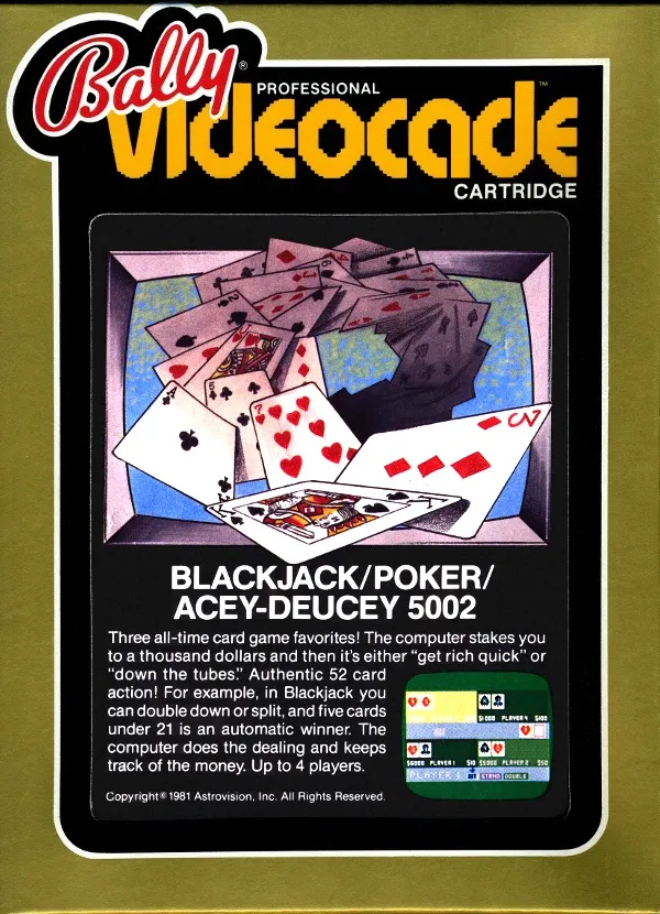 Blackjack / Poker / Acey-Deucey box art