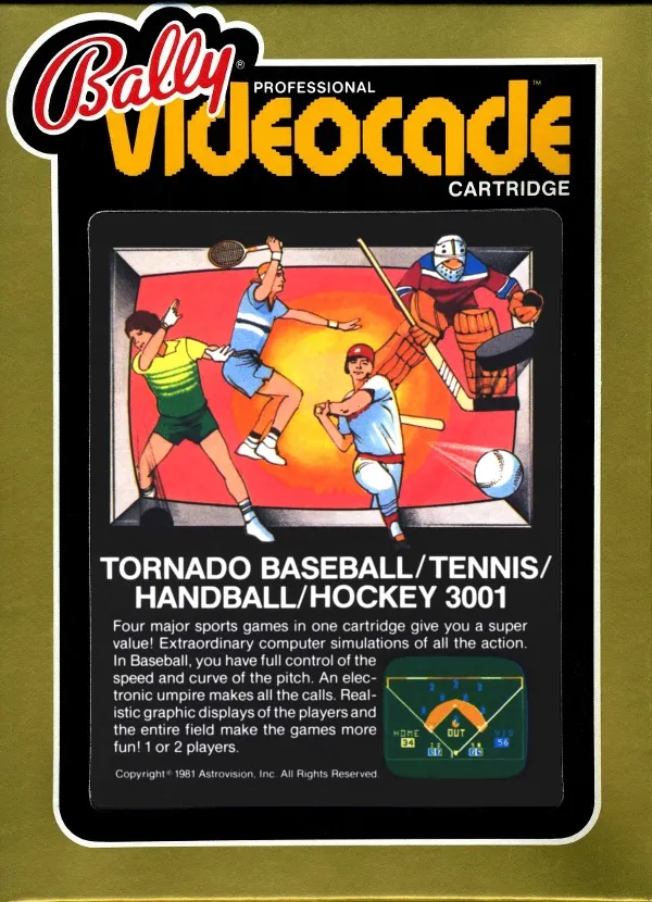 Tornado Baseball / Tennis / Hockey / Handball box art