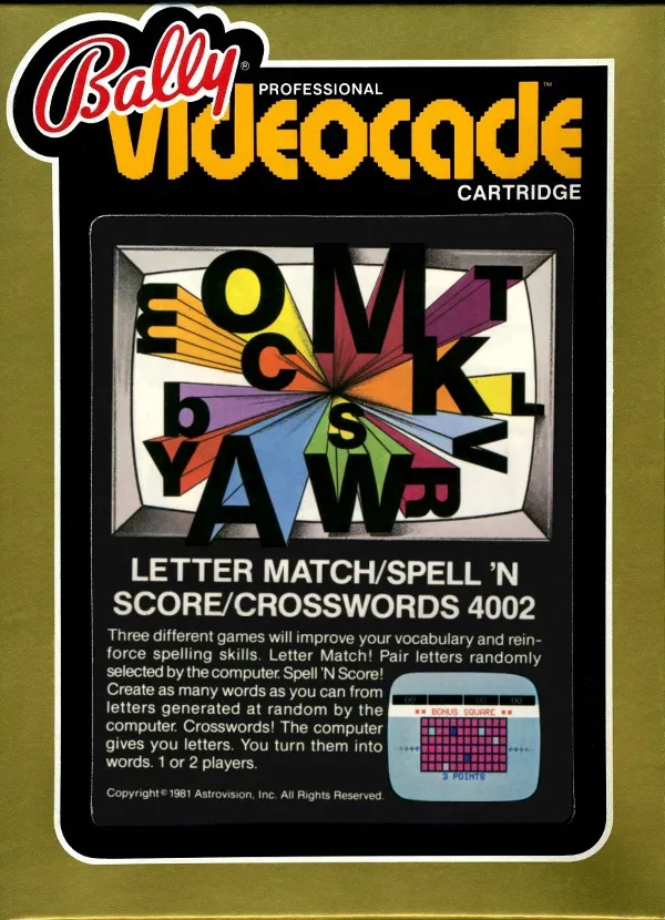 Letter Match+Spell 'N Score+Crosswords box art