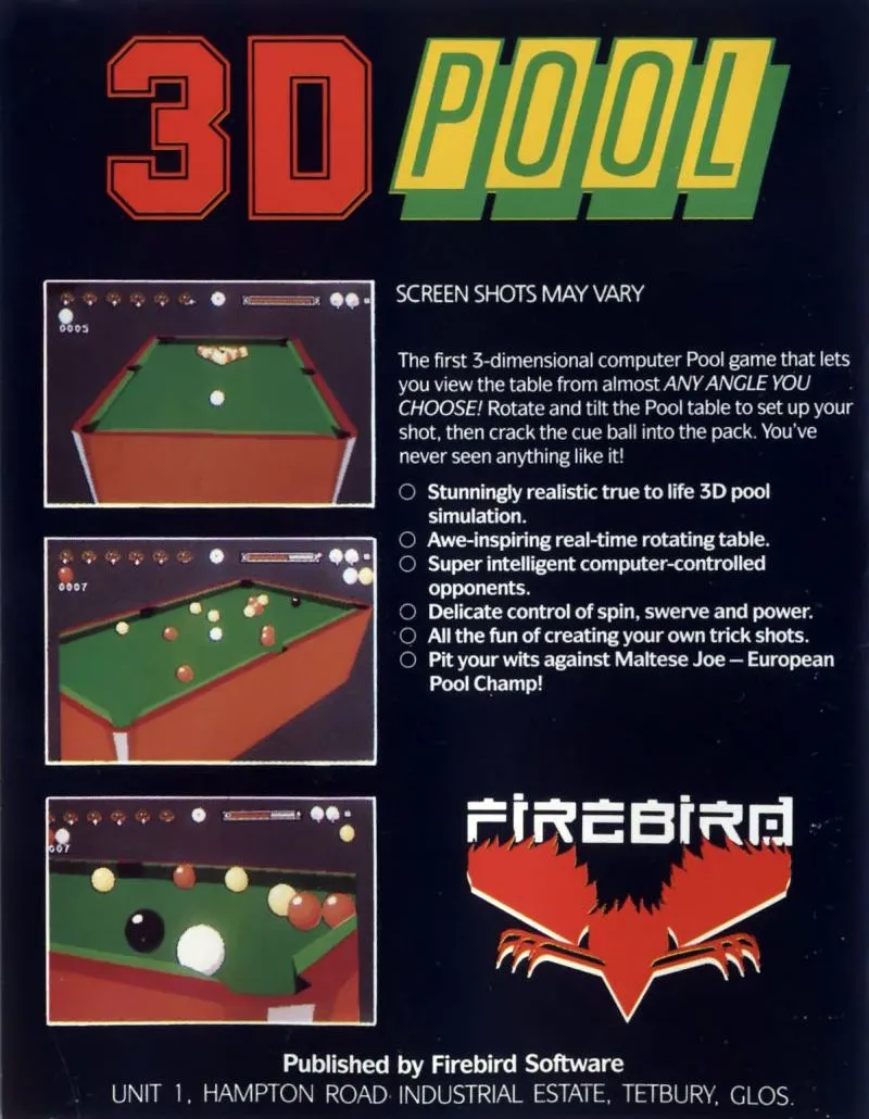 3D Pool box back